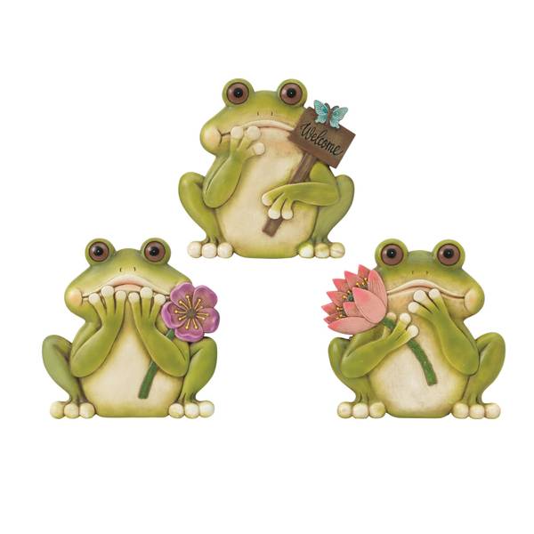 Photo of 11.4" Cement Frog Stepping Stone Assortment