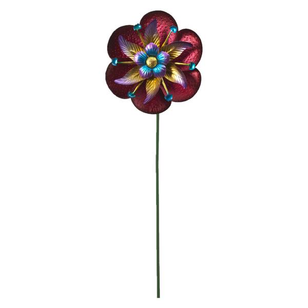 Photo of 60" Metal Flower Wind Spinner Yard Stake