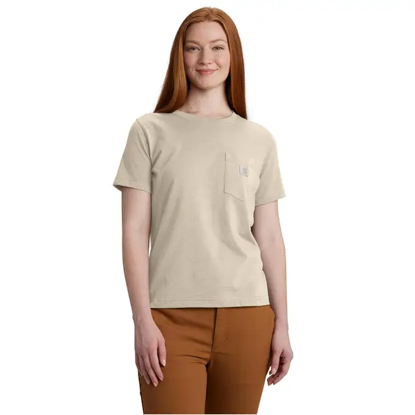 (取寄) カーハート レディース リラックスド-フィット フィット ライトウェイト ショート スリーブ V-ネック T-シャツ Carhartt women Relaxed Fit Lightweight Carhartt Relaxed Fit Lightweight Short-Sleeve V-Neck T-Shirt
