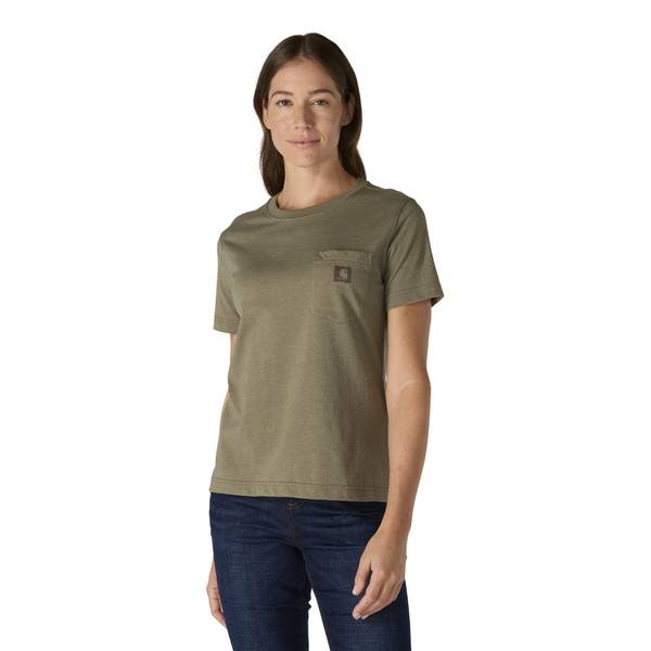 Carhartt Irvine Relaxed Short-Sleeve Pocket T-Shirt - Dusty Olive Heather