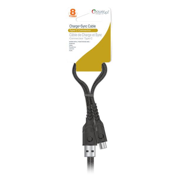 Photo of 8ft Braided Cable Type C, Black