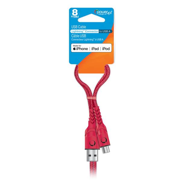 Photo of 8ft Braided Cable MFi 8-pin, Red