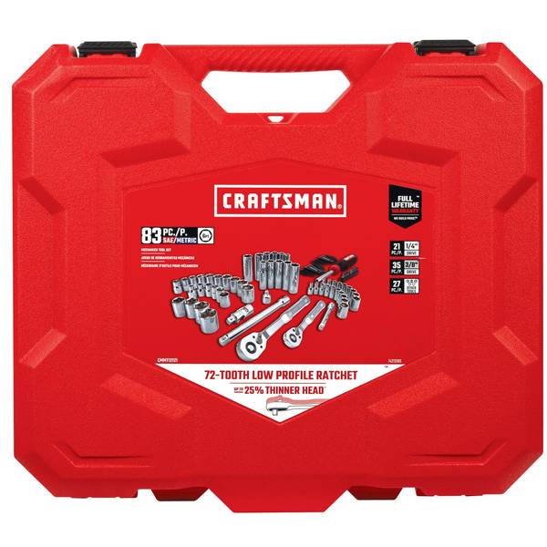 Craftsman 83-Piece Low Profile Mechanics Tool Set - CMMT12121