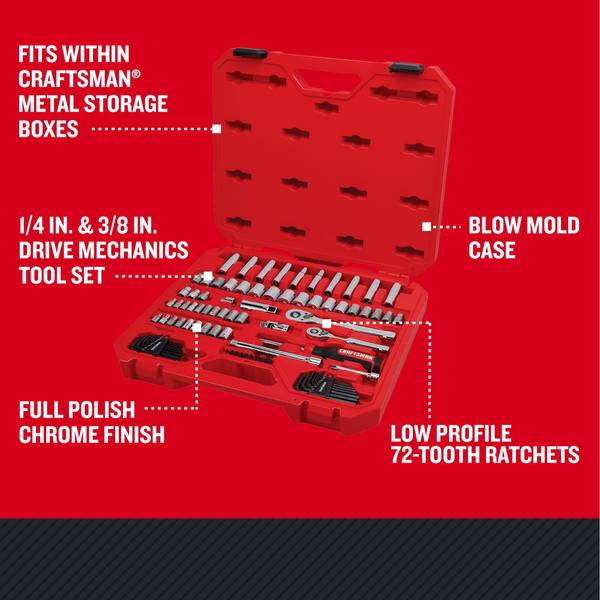Craftsman 83-Piece Low Profile Mechanics Tool Set - CMMT12121