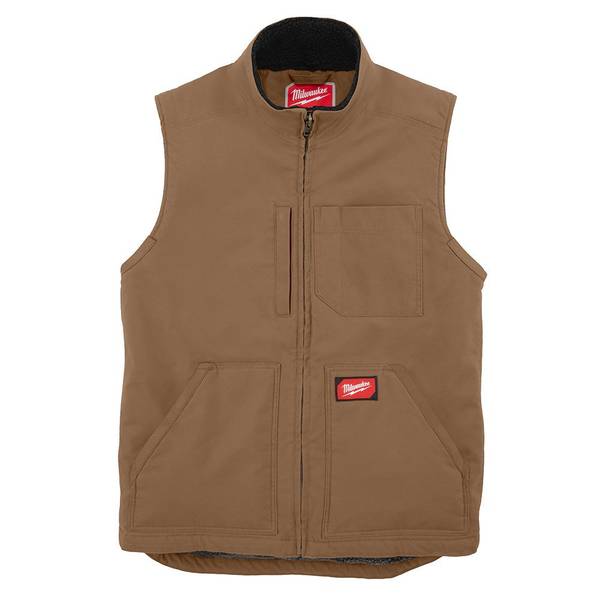 Carhartt Men's Washed Duck Mock-Neck Vest - 104277-BRN-2X Carhartt Men's Washed Duck Mock-Neck Vest - 104277-BRN-2X