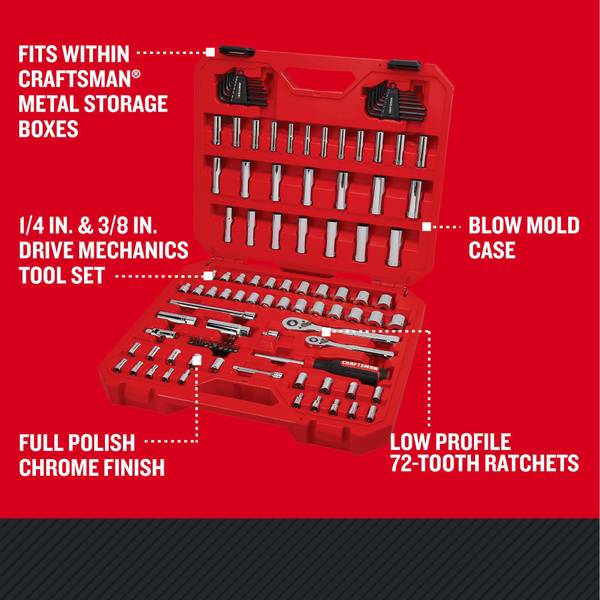 Craftsman 105-Piece Low Profile Mechanics Tool Set - CMMT12123