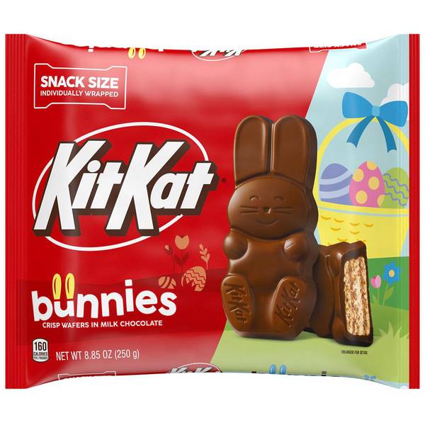 Photo of 8.85 oz Milk Chocolate Wafer Snack Size Bunnies, Easter Candy Bag