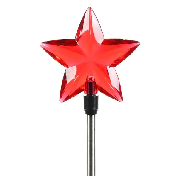Exhart Solar Patriotic LED Star Garden Stake Assortment - 55371
