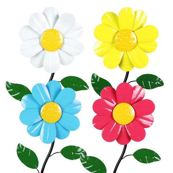 Photo of 16" Kinetic Daisy Garden Stake Assortment