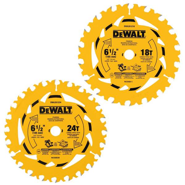 Photo of 6-1/2" 18T/24T Circular Saw Blade Combo Pack