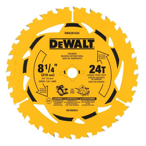 Photo of 8-1/4" 24T Circular Saw Blade