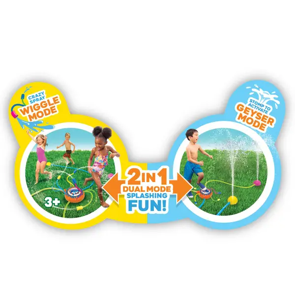 Banzai Stomp Blast Water Sprinkler 2-in-1 Dual Mode Splashing Fun