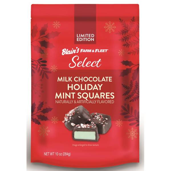 Blain's Farm & Fleet 10 oz Milk Chocolate Holiday Mint Squares - 731788 ...