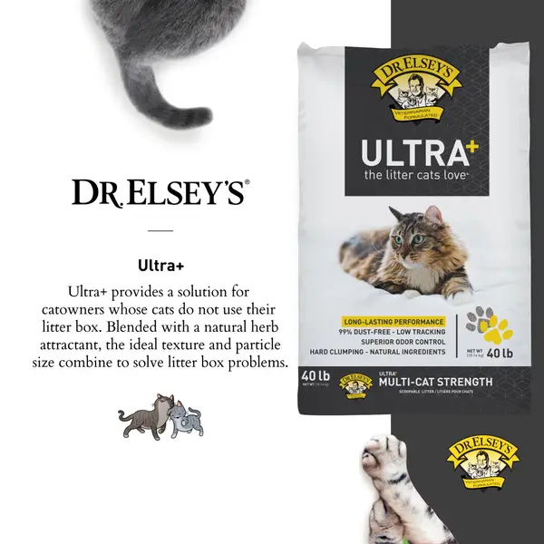 Dr. Elsey's 40 lb Ultra+ Clumping Clay Cat Litter - 00514400 | Blain's Farm  & Fleet