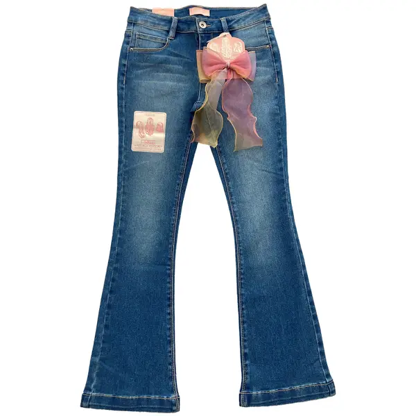 Squeeze Girl's Flare Jeans with Bow - 16934FKS24-7 | Blain's