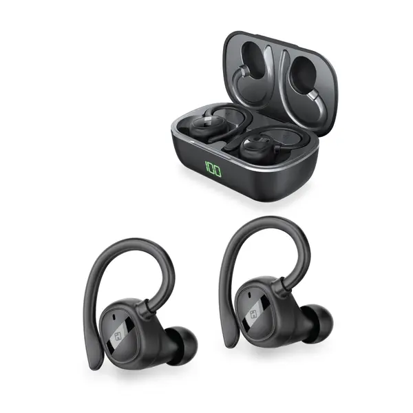 iHome XT-82 Sport Hook TWS Earbud - HM-AU-BE-225-BK | Blain's Farm