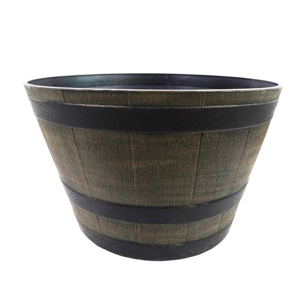 Photo of 22" Plastic Whiskey Barrel Planter