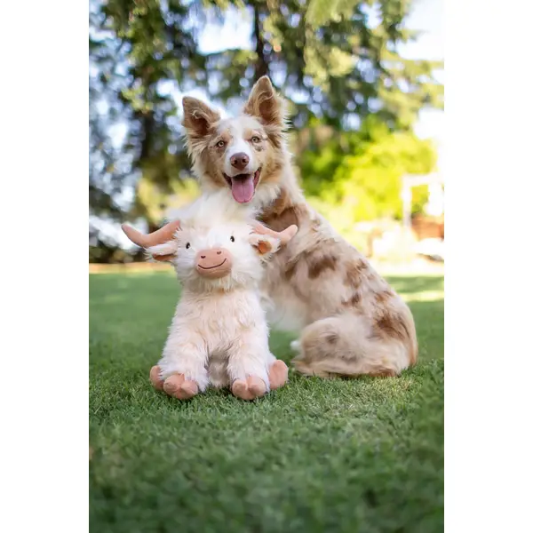 Multipet International Jumbo Plush Highland Cow Dog Dog Toy
