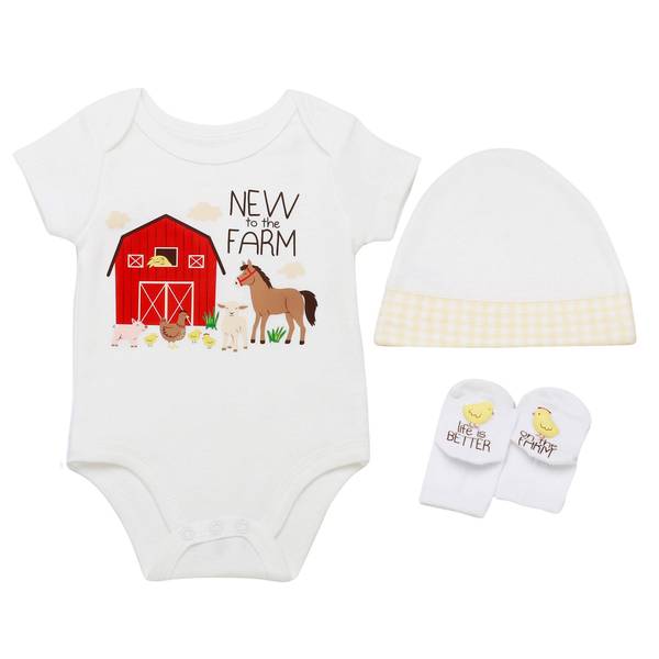 Photo of Infant Kid's 3-Piece New To The Farm Bodysuit Set
