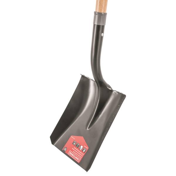 Tolsen 58-Inch Square Point Steel Shovel With Wood Handle - Heavy Duty Garden Tool