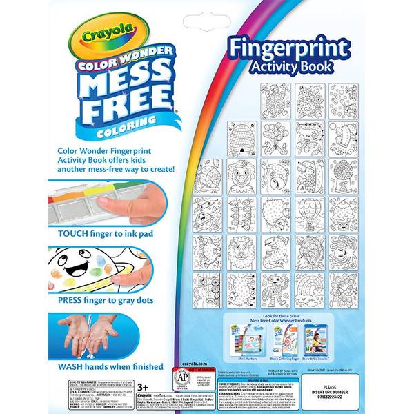 Crayola Color Wonder Fingerprint Activity Book 75-2842 Blain's
