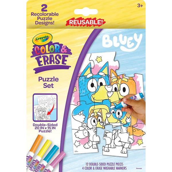 Photo of Bluey Color and Erase Reusable Puzzle Set