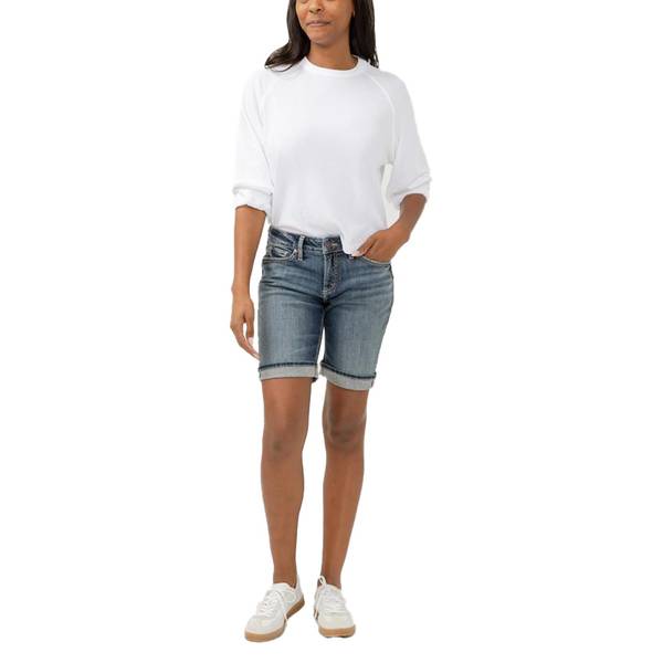 【BAON】[unisex] Miol embroidery star banding bermuda pants ?media_id=3628604136016512456