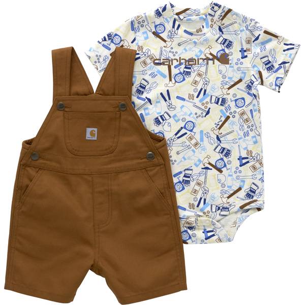 Carhartt Infant Boys Tools Bodysuit/Shortall Set - CG8974
