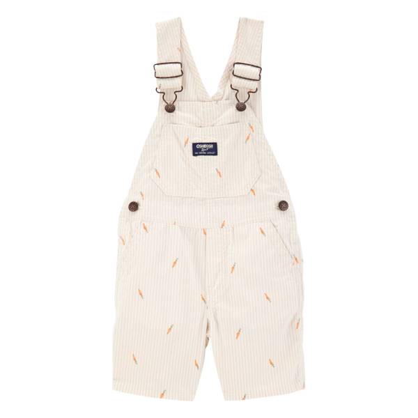 Oshkosh Toddler Boys Carrot Print Striped Shortalls