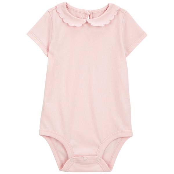 Photo of Infant Girls Scalloped Collar Short-Sleeve Bodysuit