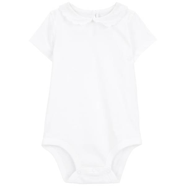Photo of Infant Girls Scalloped Collar Short-Sleeve Bodysuit