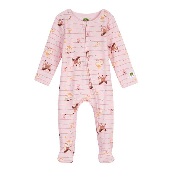 Photo of Infant Girls' Pink Western-Themed Footed Coverall