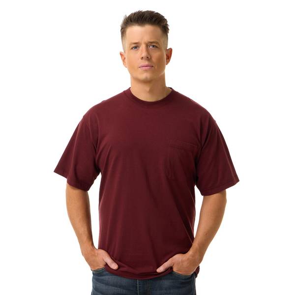 Work N' Sport Men's Jersey Pocket Tee, Merlot, M - 74599-011WS-M ...