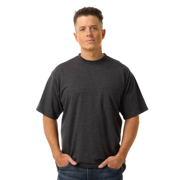 Work N' Sport Men's Jersey Pocket Tee, Charcoal, 4XT - 74599-026WSX-4XT ...