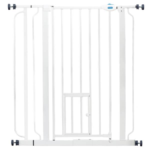 Photo of 36" Extra Tall White Walk-Thru Pet Gate