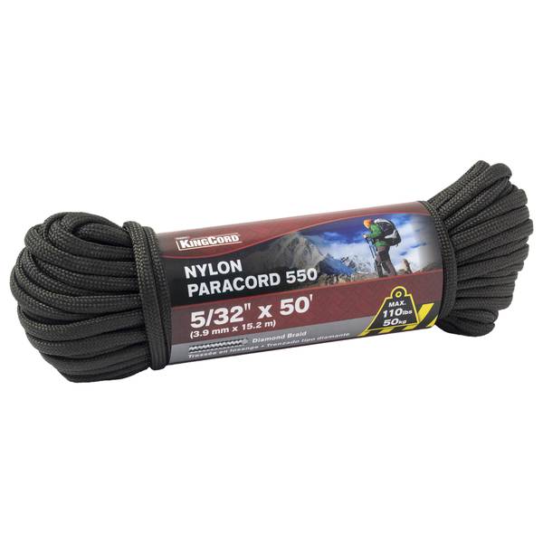 Photo of 5/32" x 50' Paracord 550 Diamond Braid Nylon Rope, Olive