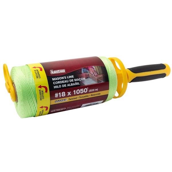 Photo of #18 x 1050' Twisted Polypropylene Mason's Line, Neon Yellow