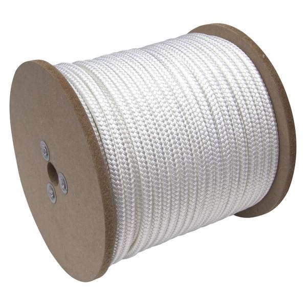Photo of 1/2" x 275' Double Diamond Braid Polyester, White