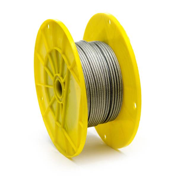 Photo of 3/32" x 1/8" x 250' 7 x 7 PVC Coated Wire Rope