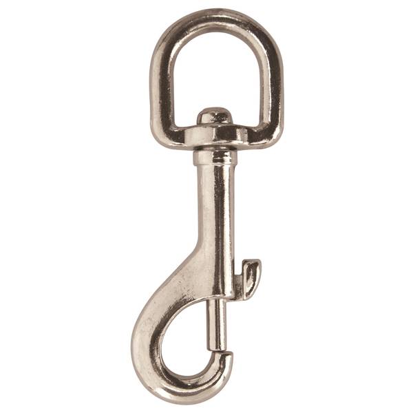 Photo of 5/8" Round Swivel-Eye Bolt Snap, Nickel-Plated
