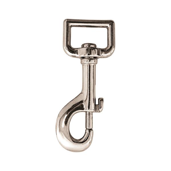Photo of 1" Square Swivel Eye Bolt Snap, Nickel-Plated