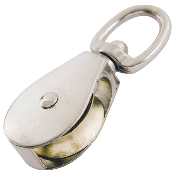 Photo of 3/4" Swivel Eye Single Rope Pulley, Zinc
