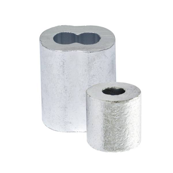 Photo of 3/32" Aluminum Sleeve and Cable Stop, 4 Pack