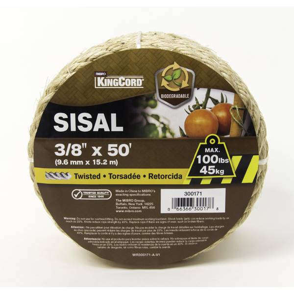 Photo of 3/8" x 50' Twisted Sisal, Natural