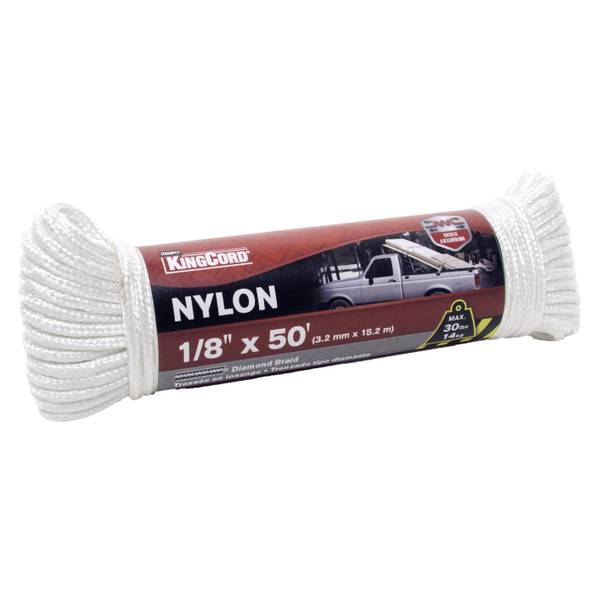 Photo of 1/8" x 50' Diamond Braid Nylon Rope, White