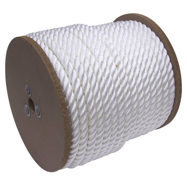 Photo of 5/8" x 200' Twisted Nylon Rope, White