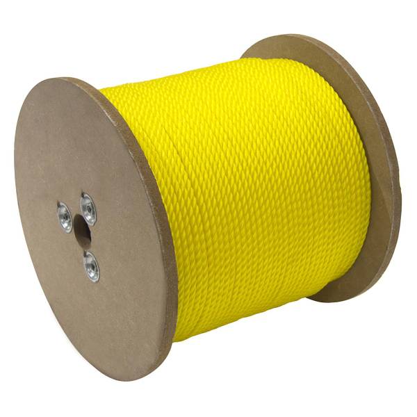 Photo of 1/4" x 1200' Twisted Polypropylene Rope, Yellow