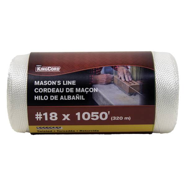 Photo of #18 x 1050' White Twisted Polypropylene Mason's Line