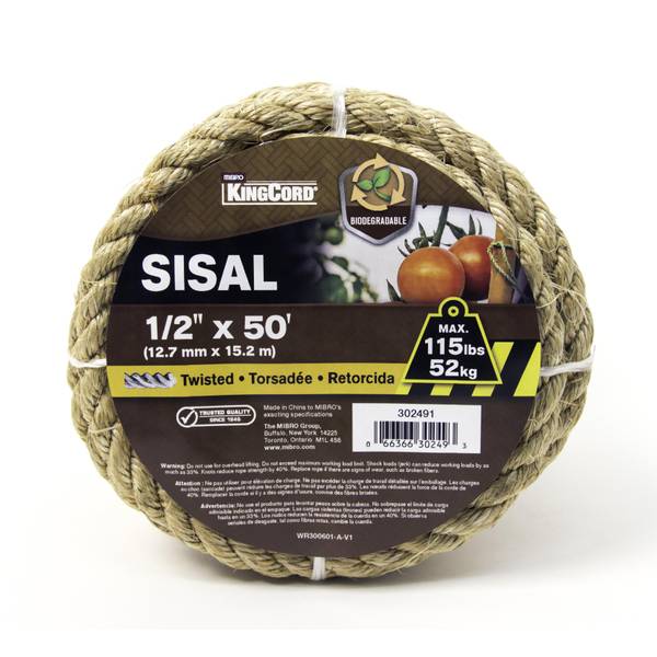 Photo of 1/2" x 50' Twisted Sisal, Natural