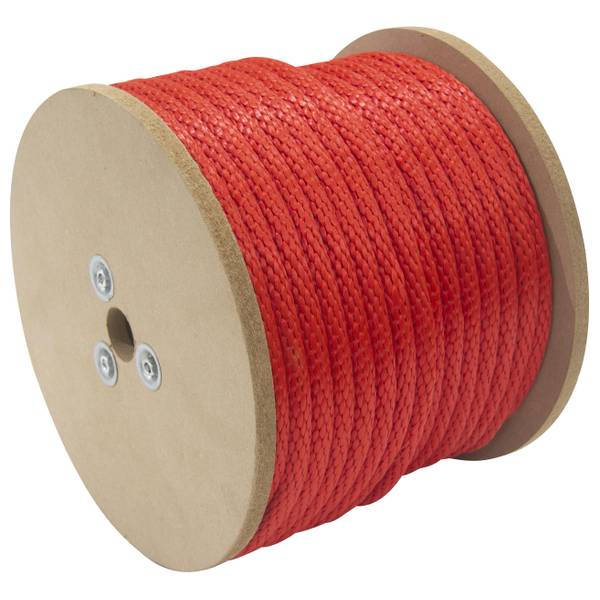 Photo of 5/8" x 200' Smooth Braid Polypropylene Derby Rope, Red